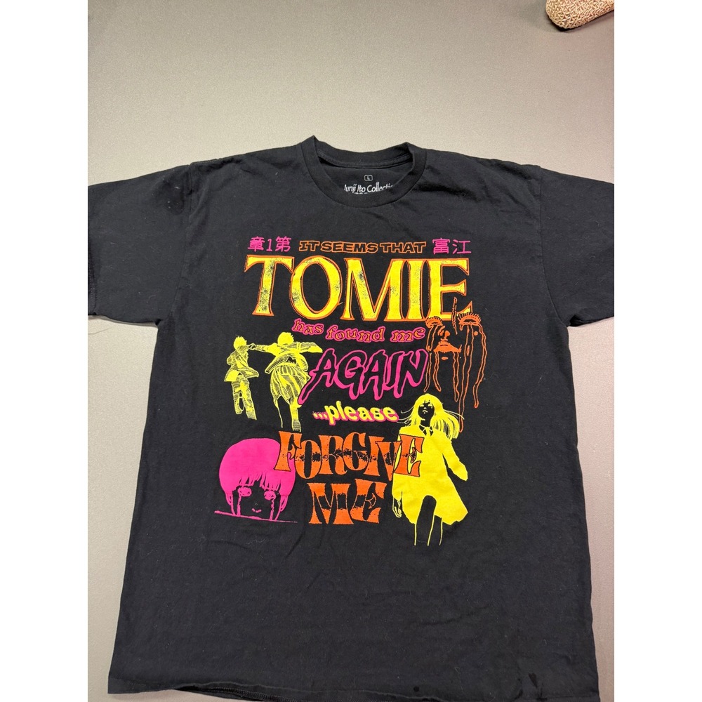 Junji Ito Collection Tomie Graphic T-Shirt Black Ripple Junction Mens Large L